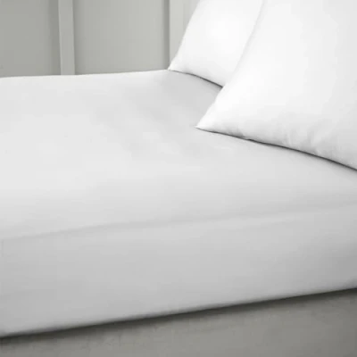 Image of Bianca 400 Thread Count Cotton Sateen Super King Fitted Sheet Dove Grey