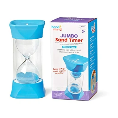 Image of Learning Resources Jumbo Sand Timer (1 Minute), Blue, One Size
