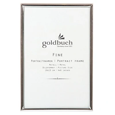 Image of Goldbuch 960262 Fine Picture Frame for 1 in 10 x 15 Format Metal Silver