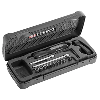 Image of Facom A.404J1 Series Torque Screwdriver Set, 1/4&#039;&#039; Sockets, Pl.433 Tray (0.508 kg, Metal, Plastic, Rubber, Mechanical, Metric)