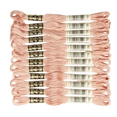 Image of DMC Embroidery Thread, Cotton, # 758 Orange