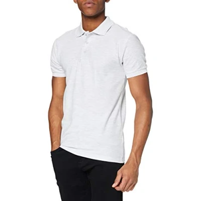 Image of Fruit of the Loom Men&#039;s 65/35 Polo Shirt, Heather Grey, XX Large
