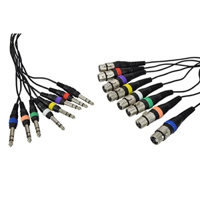 Image of Cobra XLR (F) To Jack (S) X 8 Patch Lead, 3 metres