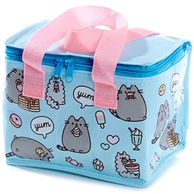 Image of Puckator Woven Cool and Lunch Bag with Pusheen Design Insulated for Women Men Children Box Work &amp; School Beach Picnic Accessories Childrens Bags
