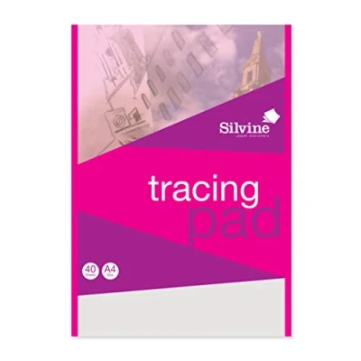 Image of Silvine A4 Everyday Tracing Pad. 40 Sheets of Quality Lightweight Paper (63gsm) Ref A4T