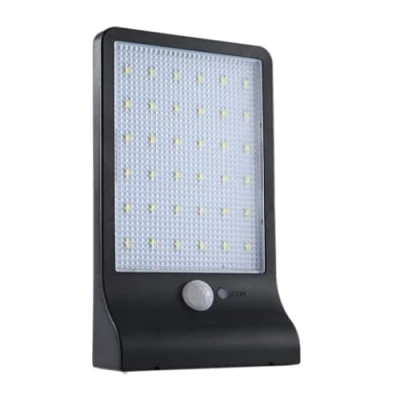 Image of Garden Mile 1 x Black Motion Sensor 36 LED Solar Lights Outdoor Lighting Security with Mounting Pole Wall Home Waterproof Balcony Porch Fence