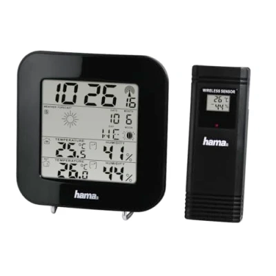 Image of Hama EWS 200 Black Battery Weather Station (Black, Battery)
