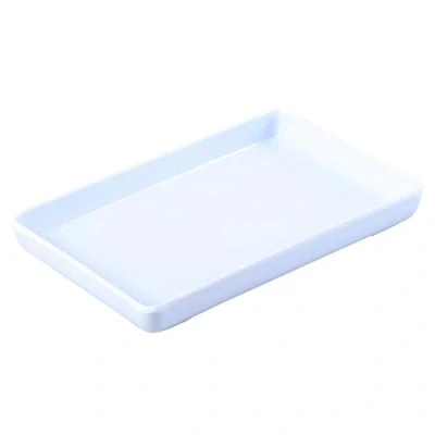 Image of Angoter 1 PCS Trinket Tray Plastic Decorative White Storage Organizer Holder Plate Jewelry Dish for Bracelets Earrings Rings