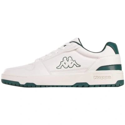 Image of Kappa Style Code: 243405 Coda Low Unisex Sneaker, White Dk Green, 6 UK