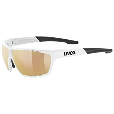 Image of Uvex Unisex Adult, sportstyle 706 CV sports glasses, white matt/litemirror red, one size