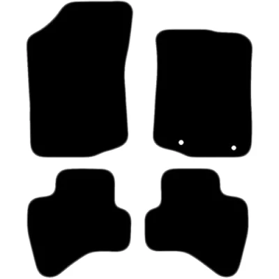 Image of Carsio Carpet Car Mats For Citroen C1 2014+ onwards 4 Piece Set Tailored Fit Floor Mat Complete Accessory Black Custom Fitted All Weather, Anti Slip Backing &amp; Grey Trim