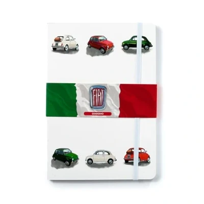 Image of Puckator Fiat 500 Retro Recycled Paper Notepad School Teacher Student Homework Study Planner Collage University Essentials Journals Planners Jotter Uni Gifts Stationery Supplies