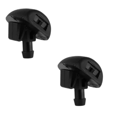 Image of 2 x Front Windshield Wiper Water Spray Jet Washer Nozzle Compatible With Peugeot 206 207 407