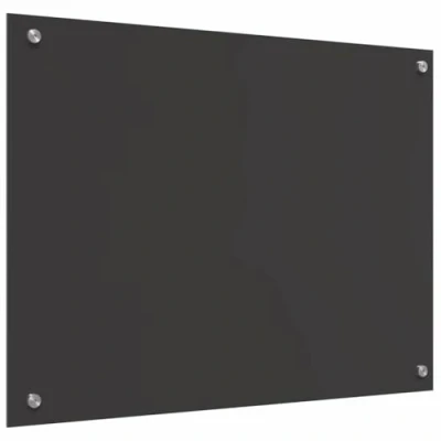 Image of vidaxl Tempered Glass Kitchen backsplash Dark Grey 80x60cm Heat Resistant, Easy Clean, Stylish