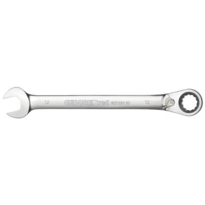 Image of GEDORE red Combination ratchet Spanner, Reversible, AF 11 mm, Angled, Flat, Bi hex, R07200110