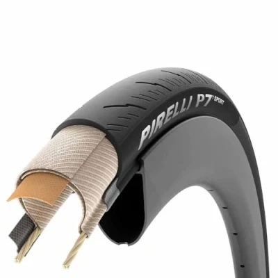 Image of Pirelli P7 Sport Folding Road Bike Tyre, 700 x 35c, Black