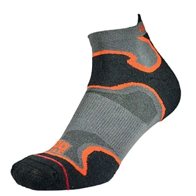 Image of 1000 Mile Men&#039;s 2023bx Socks, Black/Orange, XL EU
