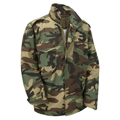 Image of M65 Military Field Jacket With Removable Quilted Inner Liner Woodland Camouflage (S)
