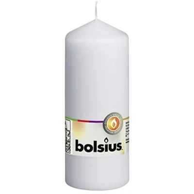 Image of Bolsius Pillar Candle Regular , &quot;White 60 mm Width&quot;