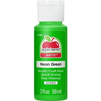 Image of Plaid Enterprises Acrylic Paint, Neon Green, 59ml