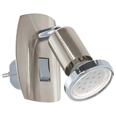 Image of Eglo Lighting Mini Single Spotlight Satin Nickel, Chrome EG92924
