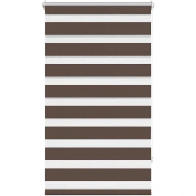 Image of vidaXL Zebra Blind 70 x 120 cm Coffee
