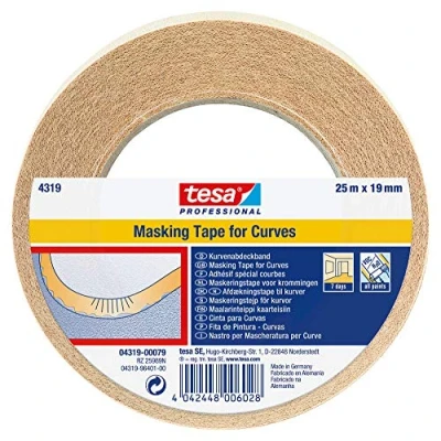 Image of tesa 4319 Masking Tape for Curves, 19mm x 25m