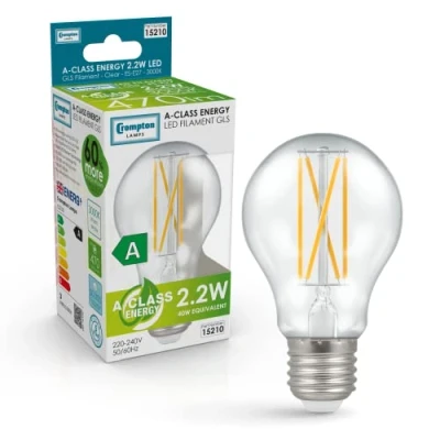Image of Crompton LED GLS Filament Class A 2.2W 470lm 3000K ES E27