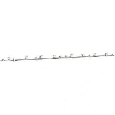 Image of vidaXL Sliding Door Hardware Kit 200 cm Stainless Steel Silver