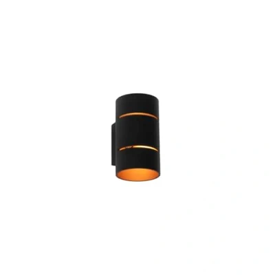 Image of Qazqa Smart Wall Lamp I Light Black with Gold Interior Incl. WiFi G9 Ria Modern LED 1 Aluminium Suitable for Living Room Kitchen Bedroom
