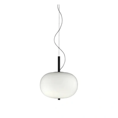 Image of Ilargi LED Globe Ceiling Pendant Dark Ash Matt White Phase Cut Dimming 24cm 800lm 2700K