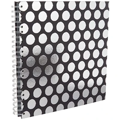 Image of Trimcraft SCALB021 Simply Creative Plain Black With Cirles Scrapbook Album 12&quot;x12&quot; (40 Pages)