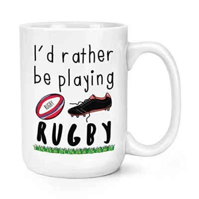 Image of I&#039;d Rather Be Playing Rugby 15oz Large Mug Cup