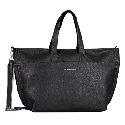 Image of TOM TAILOR Women&#039;s Arlene Shopper with Zip, Black, L