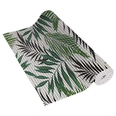 Image of Venilia Venisoft 56806 Soft Foam, Plain Tropical Leaves, Flooring, Shower, Bath, Non Slip Mat, PVC Polyester, 65 x 200 cm, Polyvinyl Chloride