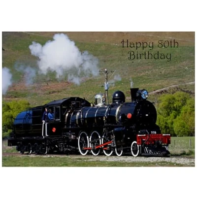 Image of Beebooh cards steam train 80th birthday card