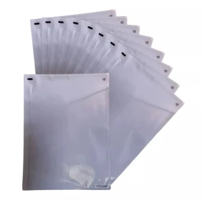 Image of Self Adhesive Document Enclosed Wallets Envelopes Plain A4 Size, Printed DL Pack of 100/500/1000 (500, A4)