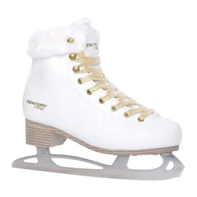 Image of TEMPISH Women&#039;s prøve Fine Ice Skates with Faux Fur, Figure Skating, Leisure, Comfortable, Warm, White, 38 EU