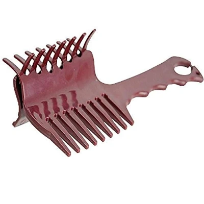 Image of Hyshine Perfect Neat Plaits Plaiting Comb Horse Pony Grooming Showing Burgundy
