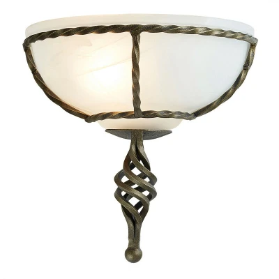Image of Pembroke 1 Light Indoor Wall Uplighters Black, Gold, E27