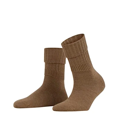 Image of FALKE Women&#039;s Striggings Rib W SO Wool Plain 1 Pair Socks, Brown (Nutmeg Melange 5410), 5.5 8