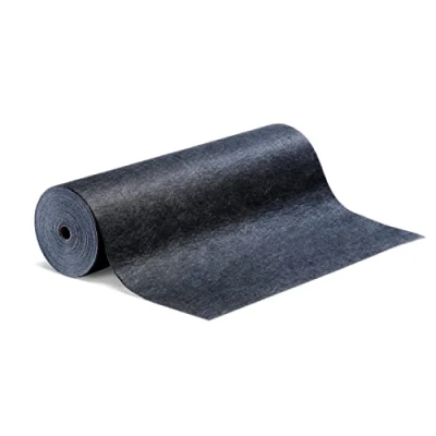 Image of New PIG MAT223 TRAFFIC MAT Poly, Back Rug, 49 L Absorbency, 30 m Length x 91 cm Width, 1 Roll/Bag, Black