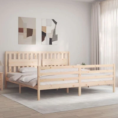 Image of vidaXL Bed Frame without Mattress 200x200 cm Solid Wood