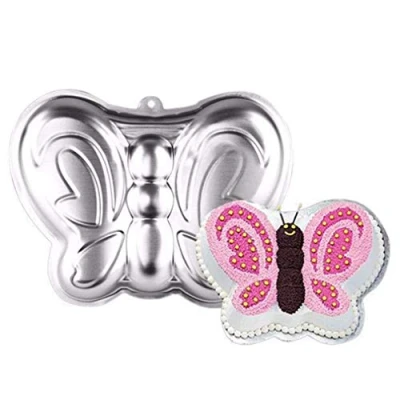 Image of Butterfly Cake Pan 3D Aluminum Mould Wedding Christmas Birthday Baking