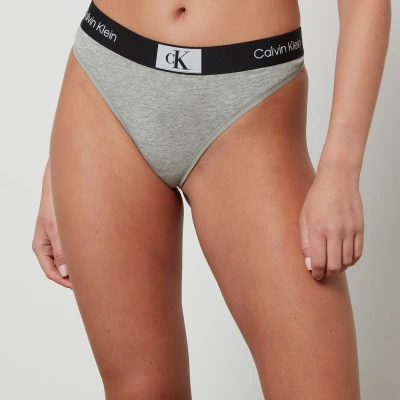 Image of Calvin Klein Underwear Modern Thong Thong, Women&#039;s, Size: Medium, Grey heather