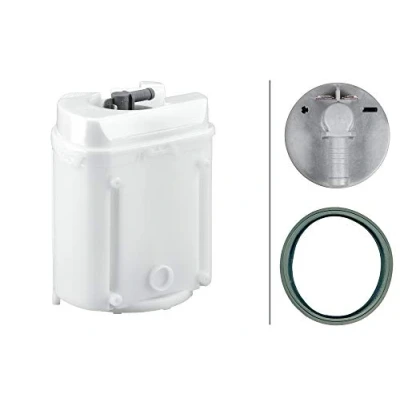 Image of 1J0919087H, 1J0919087J Fuel Pump HELLA 8TF 358 106 141 Electric with seal, without tank sender unit VOLKSWAGEN: Golf 4, Bora Saloon