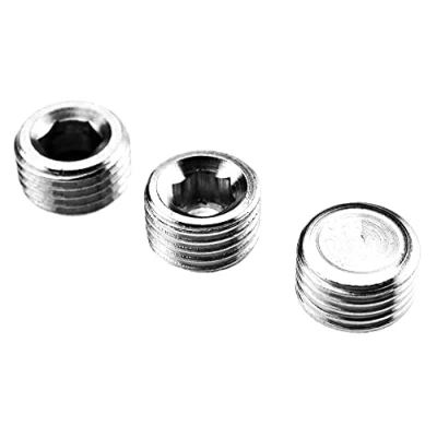 Image of eMagTech 1/4 Inch BSP Blanking Plug Screw End Cap Internal Hex Thread Pipe Connector for Air Compressor Switch
