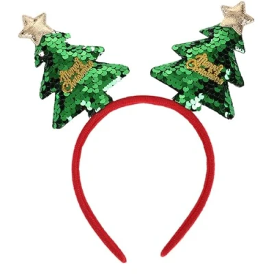 Image of Ldabrye Christmas Headbands decorations Tree Themed Festives Headwear Soft Comfortable Headpiece Women and Girls Hair Accessory for Kids Men