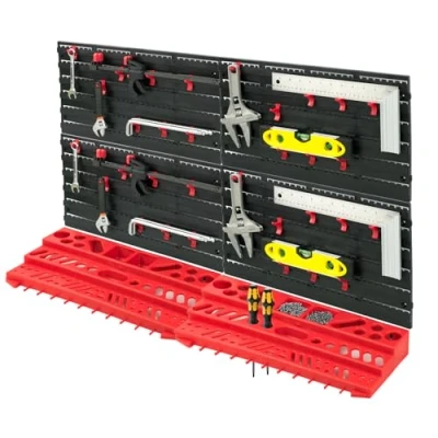 Image of KCT 54 Pcs Wall Mount Hand Tool Organiser Garage Storage Shelves Hangers Panels
