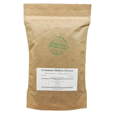 Image of Herba Organica Common Mallow Flower Malva sylvestris L Herbal Tea (100g)